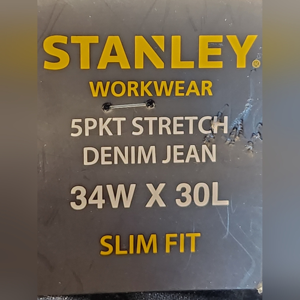 Stanley Men's Workwear stretch Flex Technology Blue denim jeans Size 34 X 30 - Picture 14 of 15